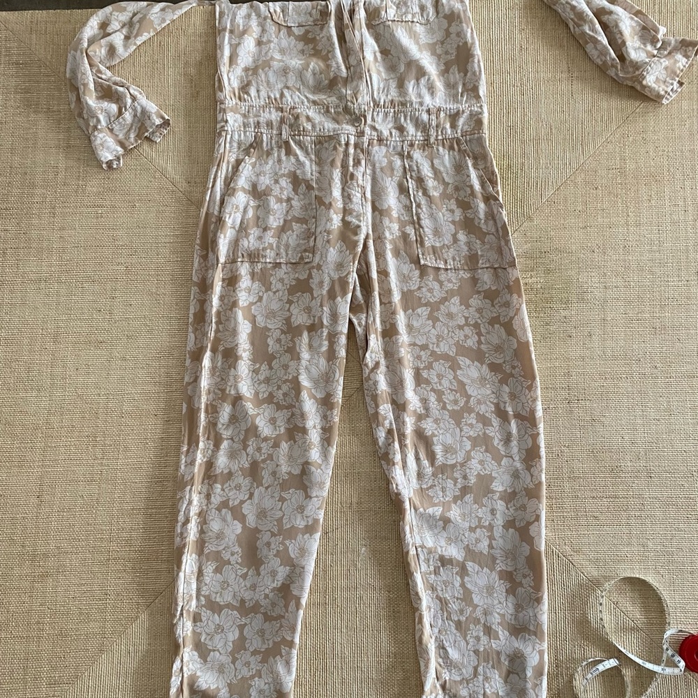 acacia swimwear Beige Floral Jumpsuit Romper - Picture 4 of 8